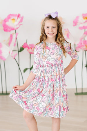 Hangin with my Peeps 3/4 Sleeve Pocket Twirl Dress-Mila & Rose ®