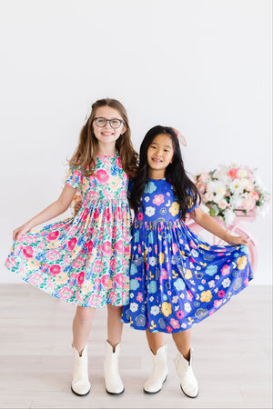 Wildflower Wishes S/S Pocket Twirl Dress-Mila & Rose ®