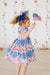 Patriotic Patchwork S/S Pocket Twirl Dress-Mila & Rose ®