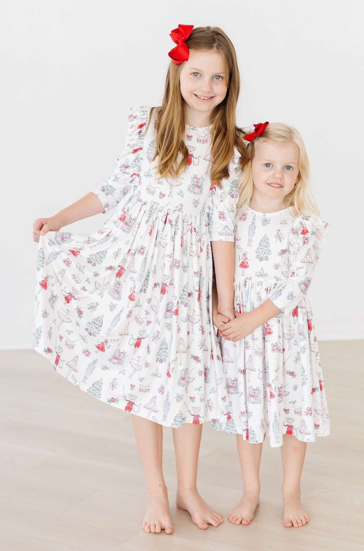 Clara's Christmas Ruffle Twirl Dress-Mila & Rose ®