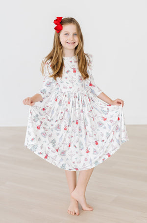 Clara's Christmas Ruffle Twirl Dress-Mila & Rose ®