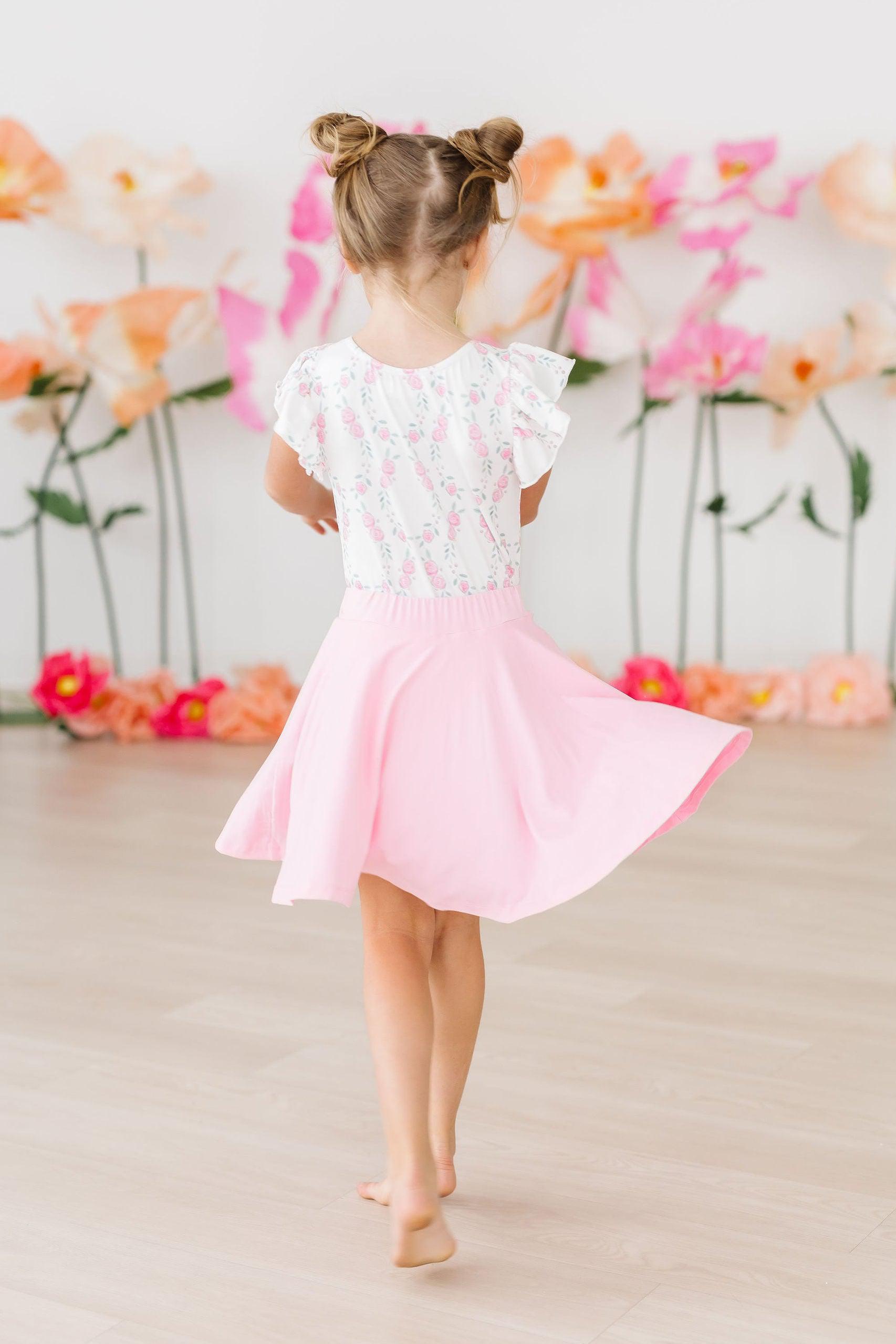 Rosie Posie S/S Flutter Sleeve Leotard-Mila & Rose ®