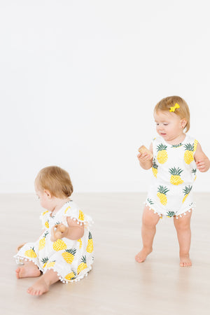 Pineapple Pom Pom Romper-Mila & Rose ®