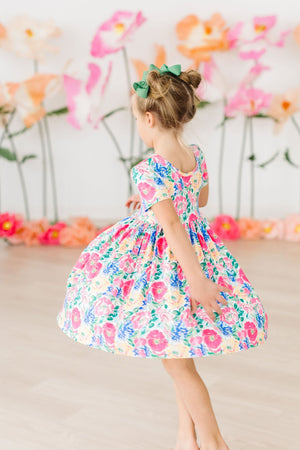 Wildflower Wishes S/S Pocket Twirl Dress-Mila & Rose ®