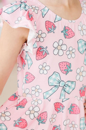 Berry Picnic S/S Twirl Leotard-Mila & Rose ®