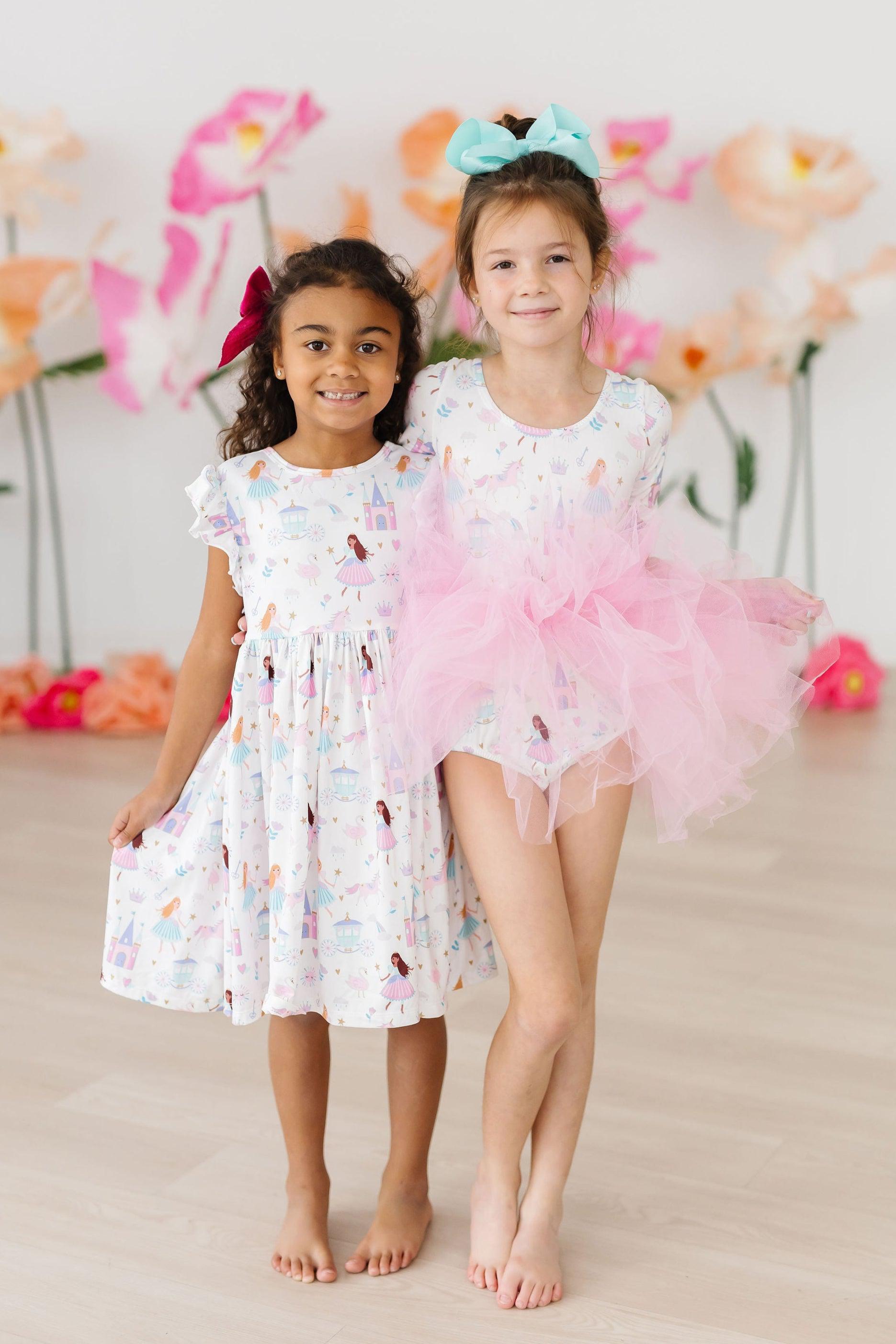 Fairy Princess 3/4 Sleeve Tutu Leotard-Mila & Rose ®