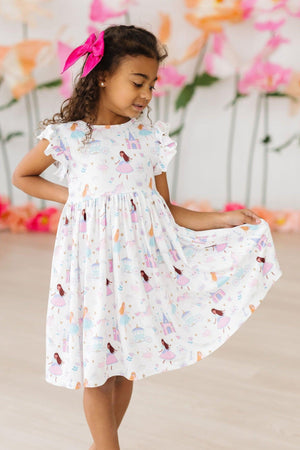 Fairy Princess Flutter Sleeve Twirl Dress-Mila & Rose ®