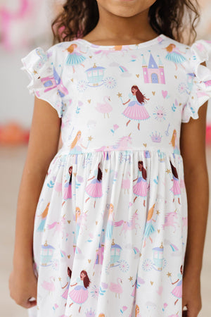 Fairy Princess Flutter Sleeve Twirl Dress-Mila & Rose ®