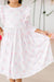 Ribbons & Roses 3/4 Sleeve Ruffle Twirl Dress-Mila & Rose ®