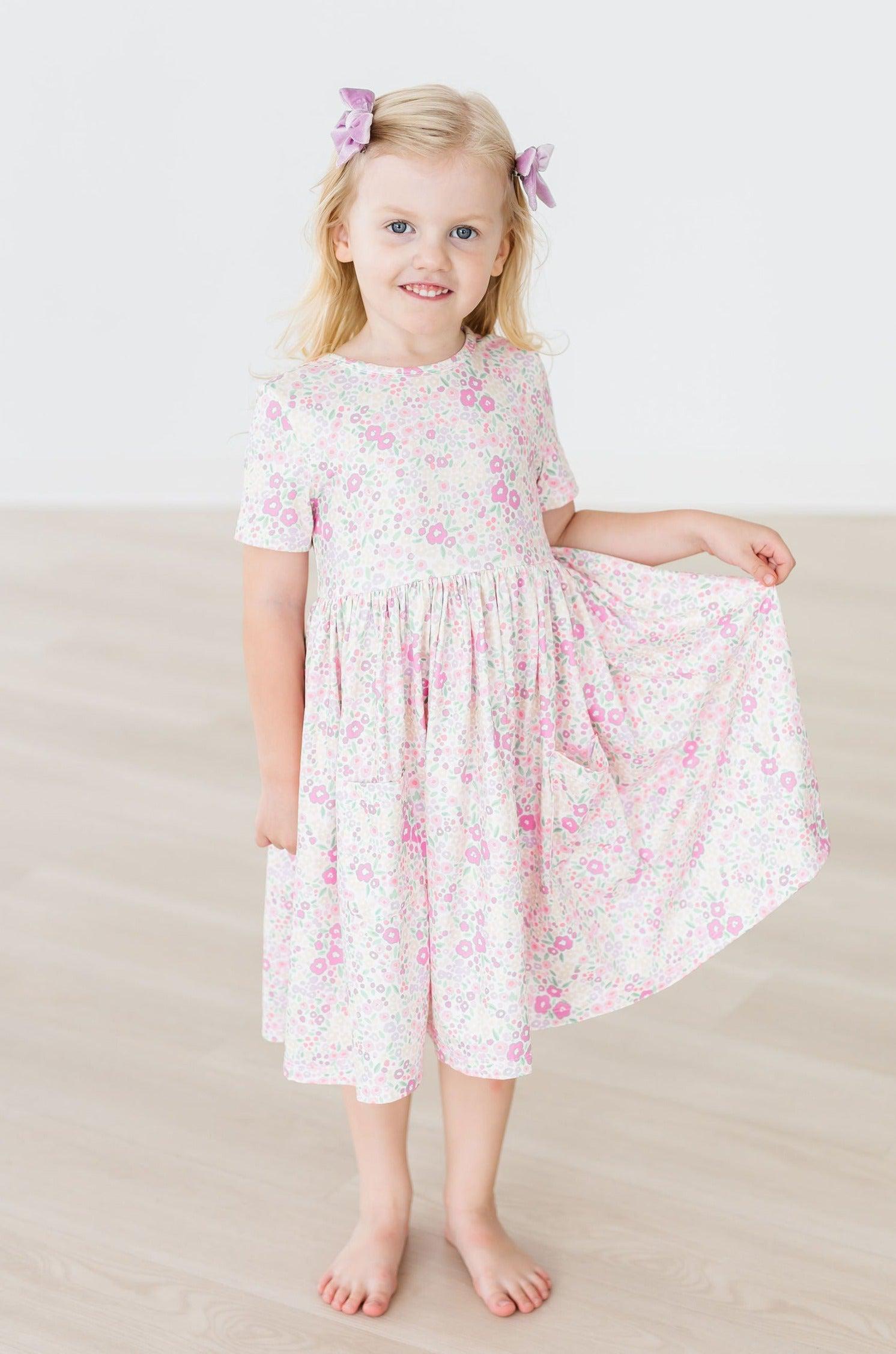 Blooming Beauty S/S Pocket Twirl Dress-Mila & Rose ®