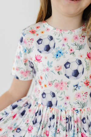 Soccer Sweetie S/S Pocket Twirl Dress-Mila & Rose ®