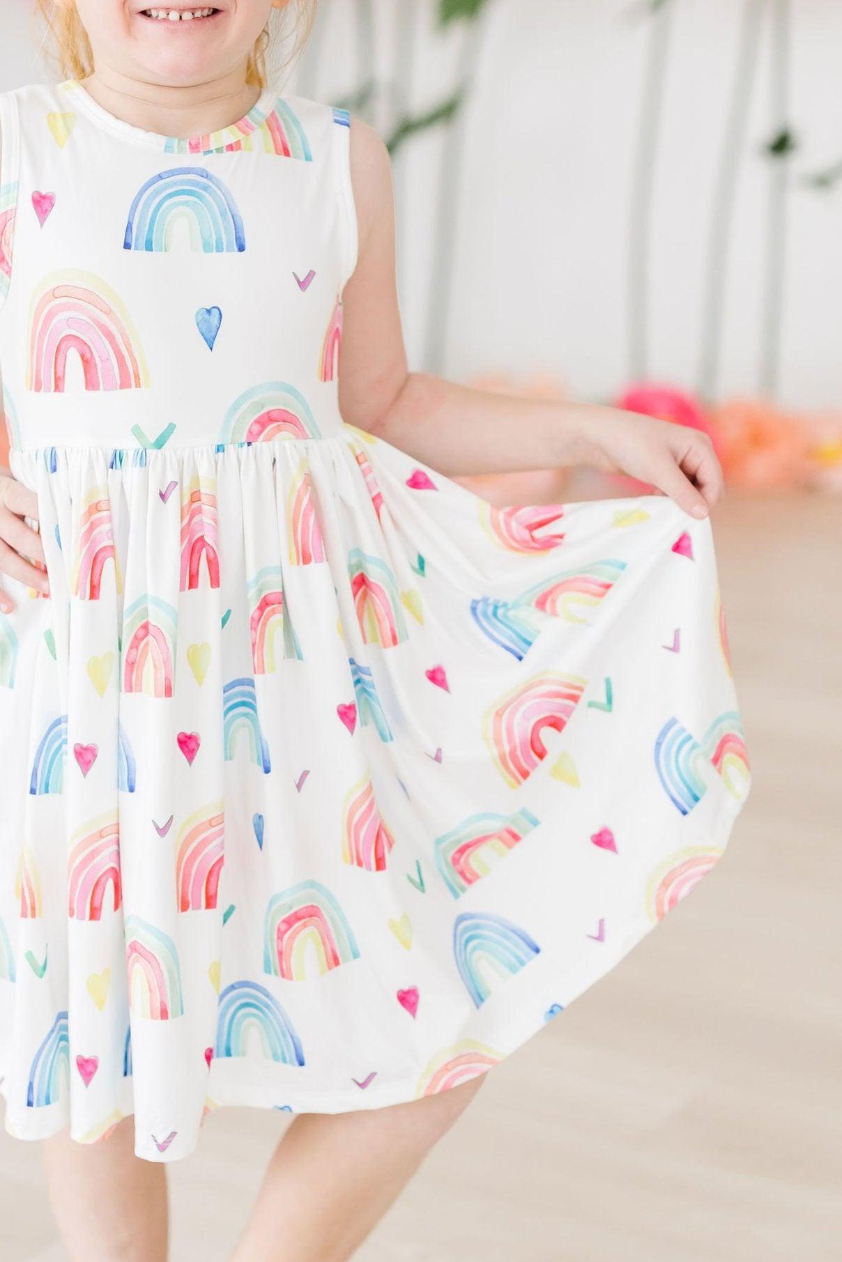 Radiant Rainbows Tank Twirl Dress-Mila & Rose ®