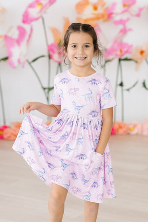 Jurassic Joy S/S Pocket Twirl Dress-Mila & Rose ®