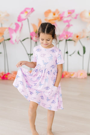 Jurassic Joy S/S Pocket Twirl Dress-Mila & Rose ®