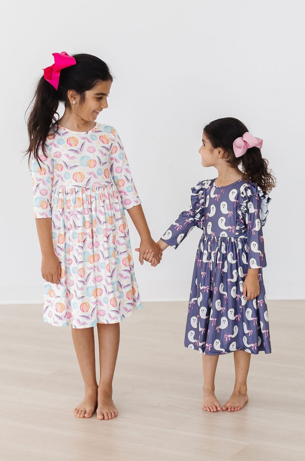 Tied with a Boo 3/4 Ruffle Twirl Dress-Mila & Rose ®