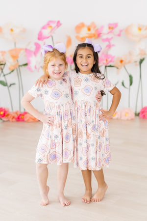 Peanut Butter Jelly Time S/S Pocket Twirl Dress-Mila & Rose ®