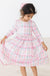 Pink Plaid 3/4 Sleeve Pocket Twirl Dress-Mila & Rose ®