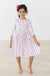 Pink Nutcracker 3/4 Sleeve Pocket Twirl Dress-Mila & Rose ®