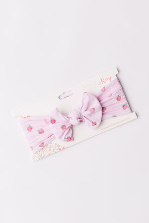 Sweet Strawberries Nylon Bow Headwrap-Mila & Rose ®