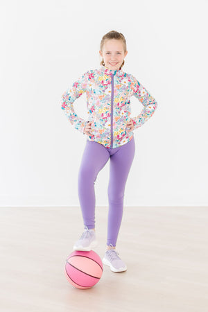 Petal Power Full-Zip Ruffle Active Jacket-Mila & Rose ®