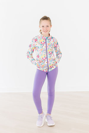 Petal Power Full-Zip Ruffle Active Jacket-Mila & Rose ®