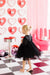 Black Shimmer 3/4 Sleeve Tutu Dress-Mila & Rose ®