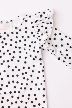 Scattered Dot L/S Flutter Bodysuit-Mila & Rose ®