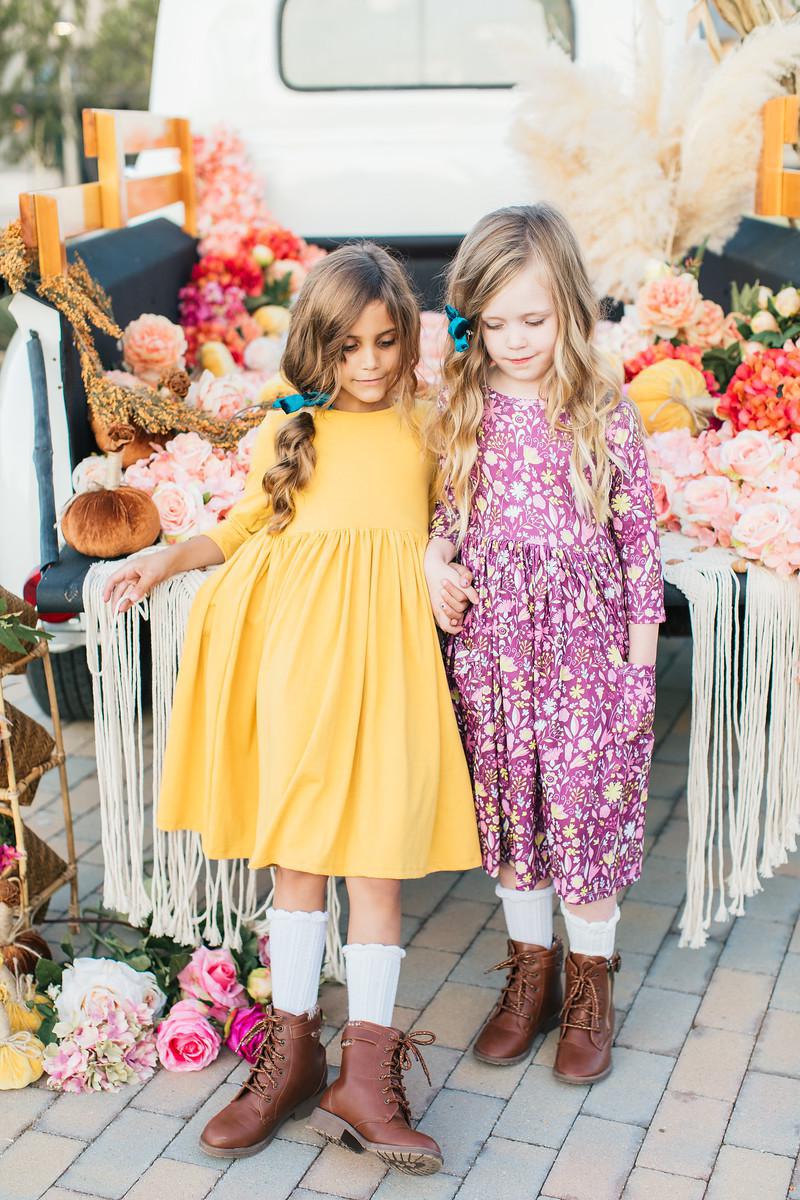 Mustard Yellow Flower Girl Dress