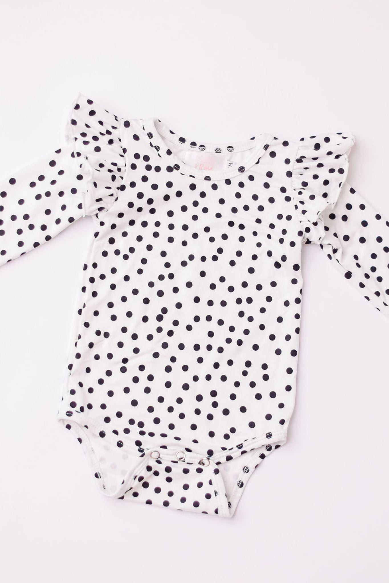 Scattered Dot L/S Flutter Bodysuit-Mila & Rose ®