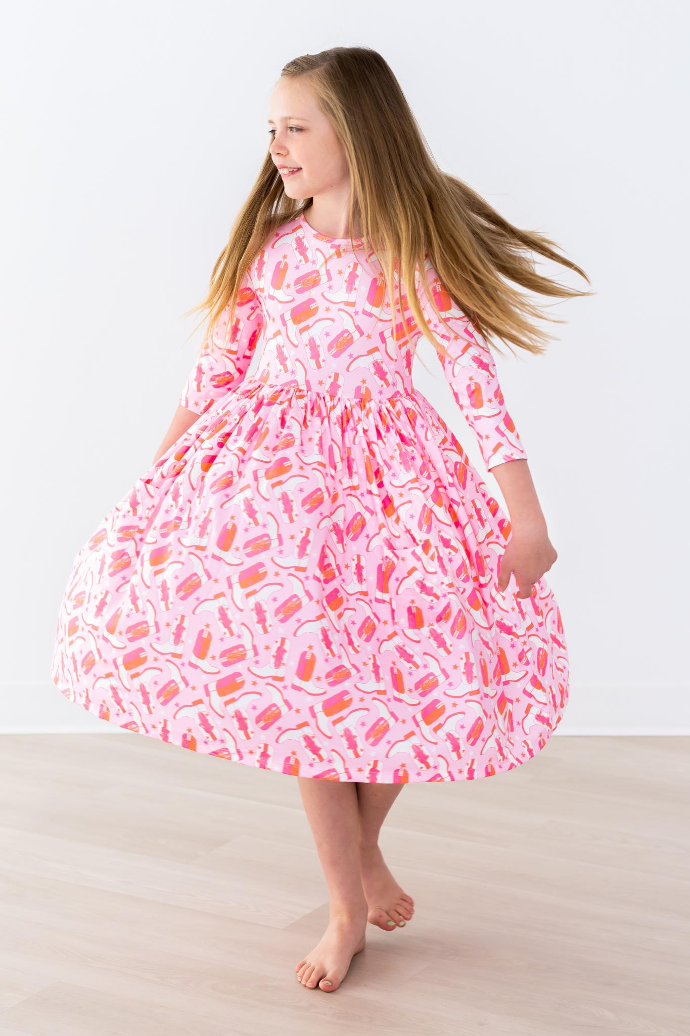 Howdy 3/4 Pocket Twirl Dress-Mila & Rose ®