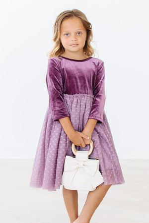 Amethyst Velvet Tutu Dress-Mila & Rose ®