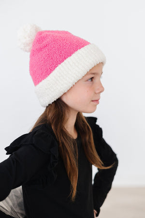 Bright Pink/Coconut Cozy Pom Beanie-Mila & Rose ®