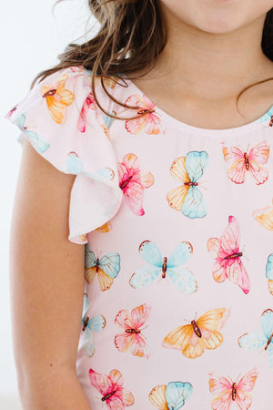 Butterfly Kisses S/S Flutter Sleeve Leotard-Mila & Rose ®