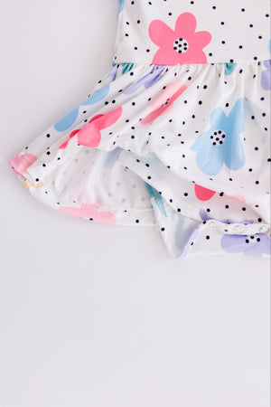 Dots & Daisies S/S Twirl Bodysuit-Mila & Rose ®