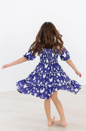 Feathered Friends Smocked Ruffle Dress-Mila & Rose ®