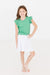 Kelly Green S/S Ruffle Tee-Mila & Rose ®