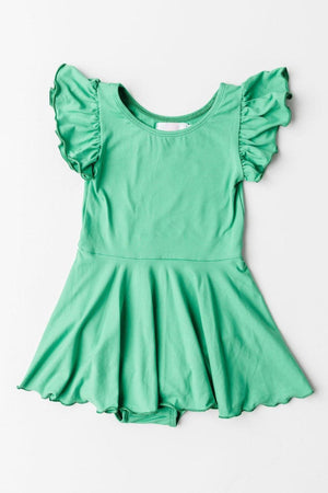 Kelly Green S/S Twirl Leotard-Mila & Rose ®