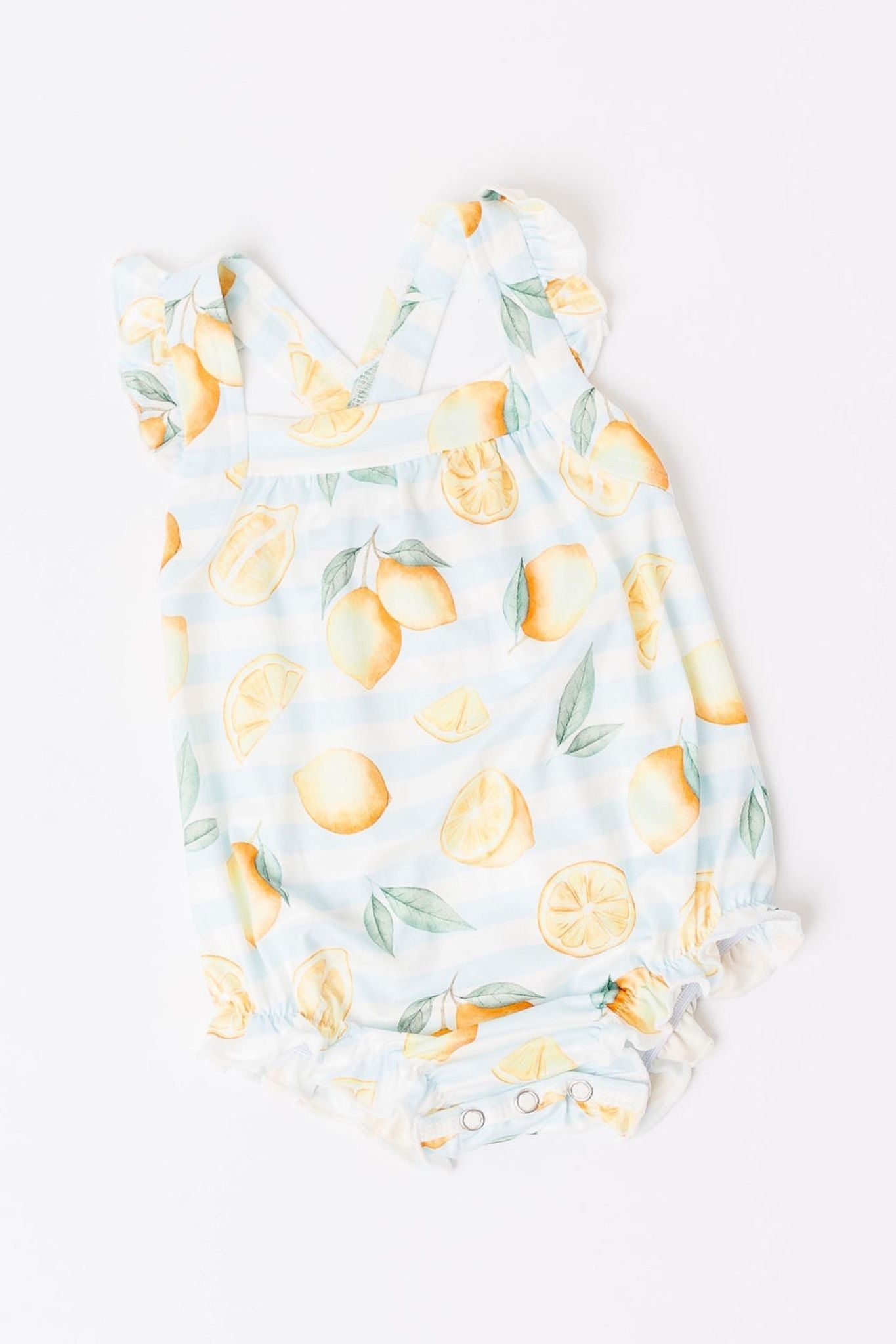 Lovely Lemons Ruffle Cross Back Romper-Mila & Rose ®