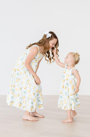 Lovely Lemons Ruffle Maxi Dress-Mila & Rose ®