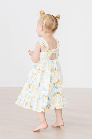 Lovely Lemons Ruffle Maxi Dress-Mila & Rose ®