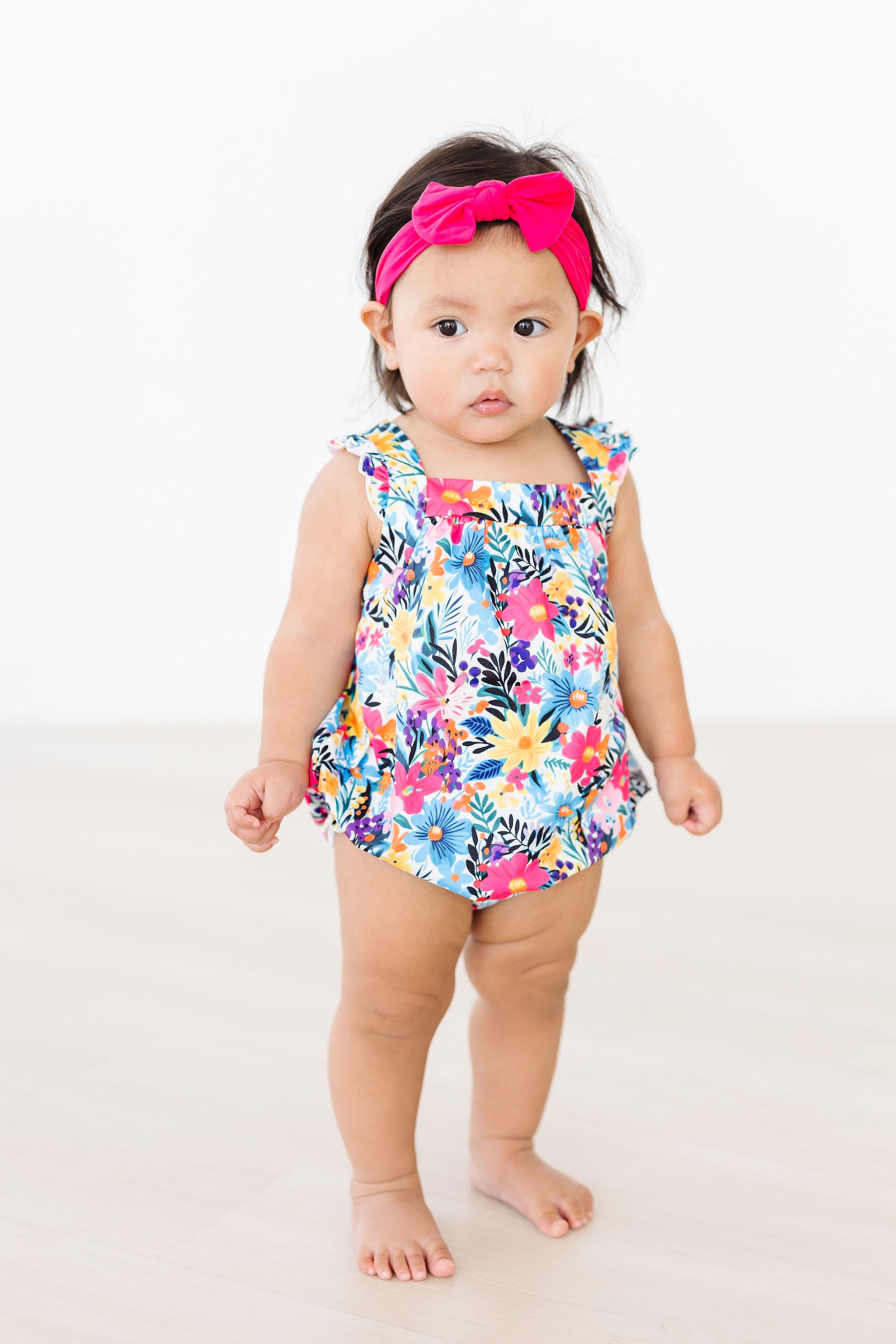 Petal Paradise Ruffle Cross Back Romper-Mila & Rose ®