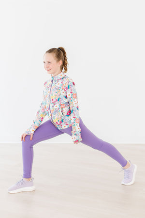 Petal Power Full-Zip Ruffle Active Jacket-Mila & Rose ®