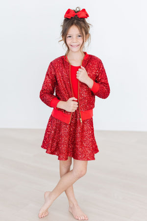 Red Sequin Jacket-Mila & Rose ®