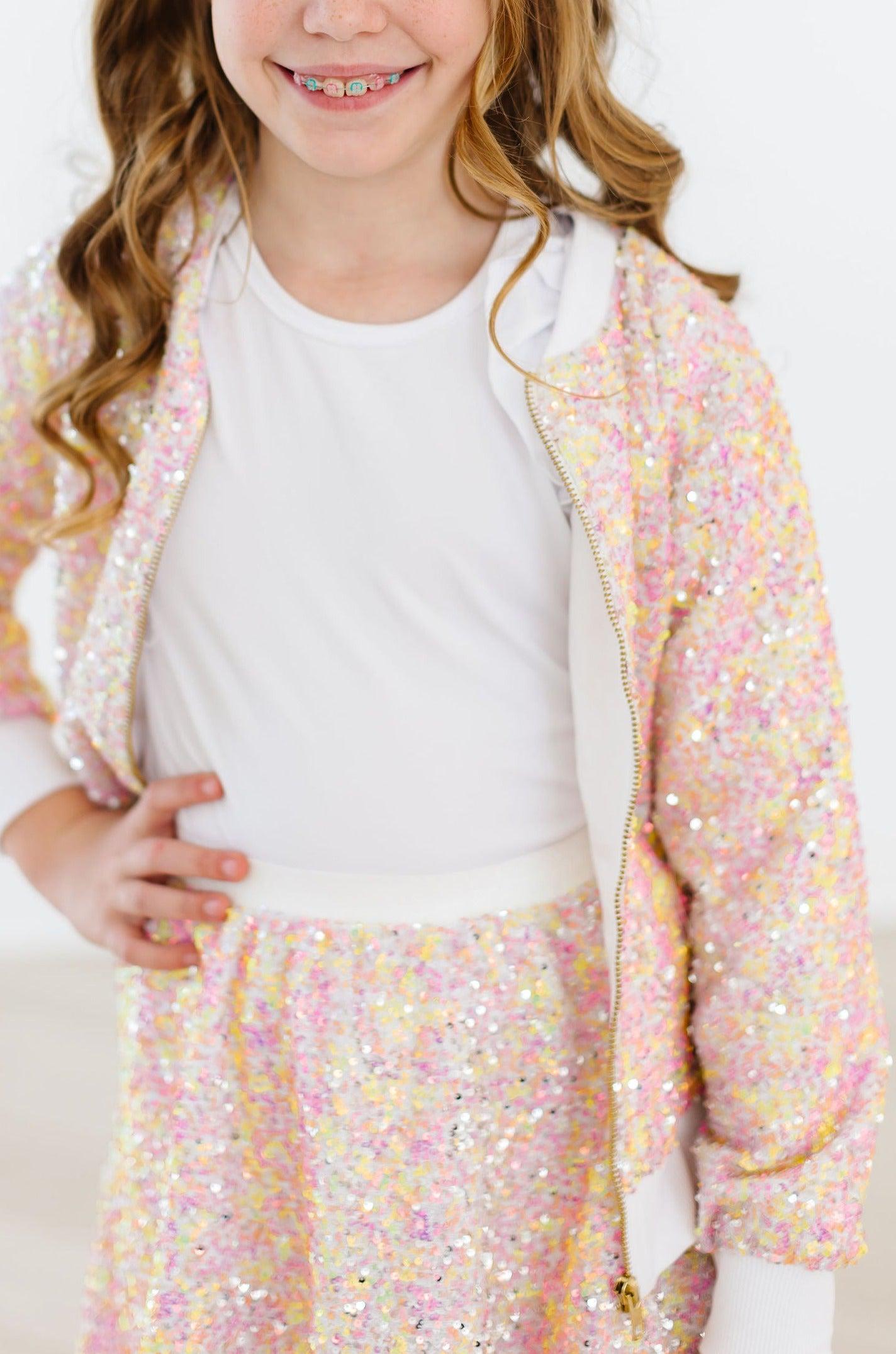 SALE Spring Rainbow Sequin Jacket-Mila & Rose ®