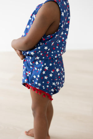 Star Bright Pom Pom Romper-Mila & Rose ®