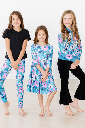 Twirling in Teal Leggings-Mila & Rose ®