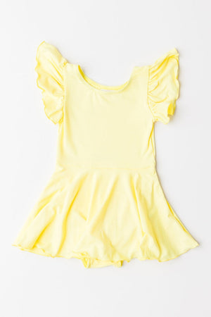 Yellow S/S Twirl Leotard-Mila & Rose ®