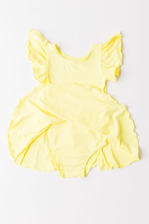 Yellow S/S Twirl Leotard-Mila & Rose ®