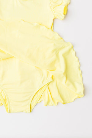 Yellow S/S Twirl Leotard-Mila & Rose ®