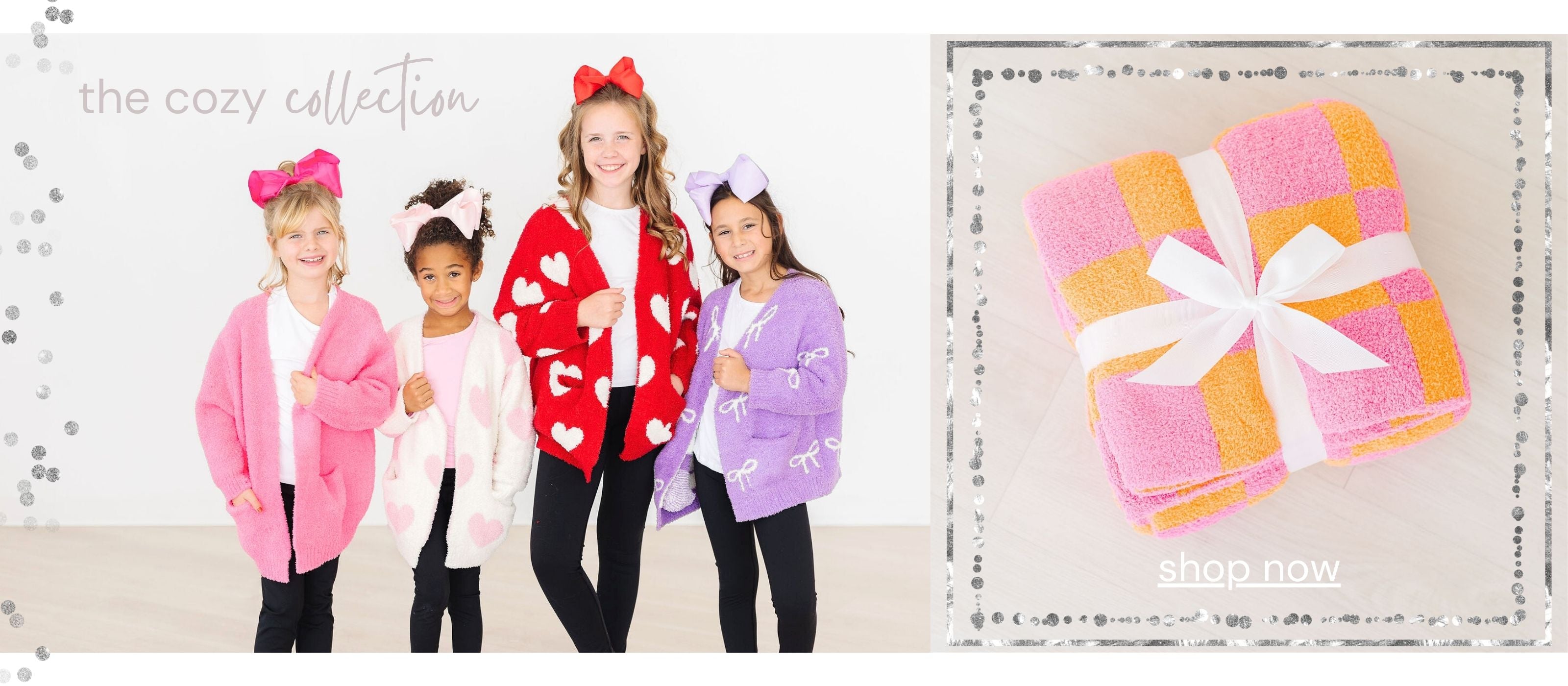 mila and rose new cozy collection, soft blankets, cardigans and socks